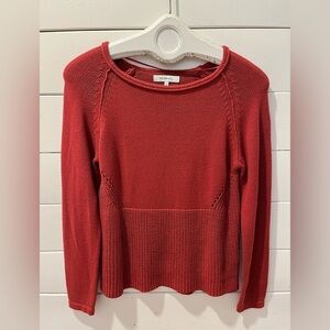 ❤️ Sandwich_ Textured Red Cotton Sweater – Size M
